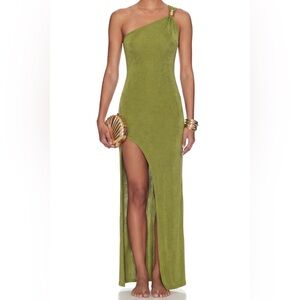 Amazonia Dress in Goddess Green